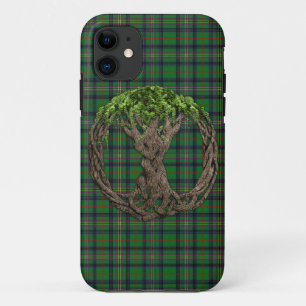 Clan Kennedy Tartan en Keltische Levensboom iPhone 11 Hoesje