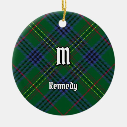 Clan Kennedy Tartan Keramisch Ornament (Voorkant)