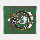 Clan Kennedy Tartan Pset Fleece Deken (Voorkant (Horizontaal))