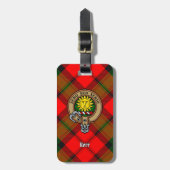 Clan Kerr Crest over Tartan Bagagelabel (Voorkant verticaal)