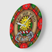 Clan Kerr Crest over Tartan Grote Klok (Hoek)