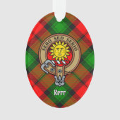 Clan Kerr Crest sur Tartan (devant)