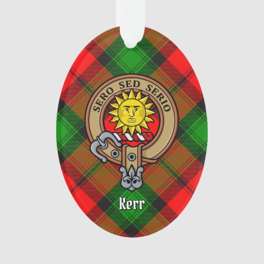 Clan Kerr Crest sur Tartan (devant)