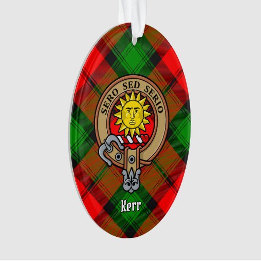 Clan Kerr Crest sur Tartan (devant)