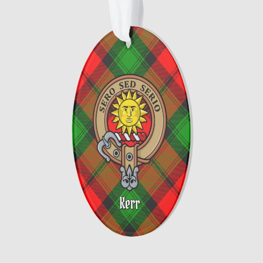 Clan Kerr Crest sur Tartan (devant)