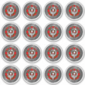 Clan Kerr Crest & Tartan Knot Sticker (Voorkant)