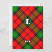 Clan Kerr Tartan Kaart (Voorkant)