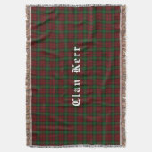 Clan Kerr Tartan Lancer la couverture (devant Vertical)