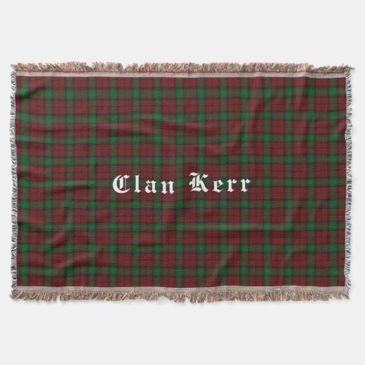 Clan Kerr Tartan Lancer la couverture (Devant)