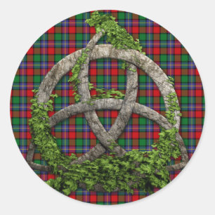 Clan Kilgore Tartan Keltische Drie-eenheid Ronde Sticker