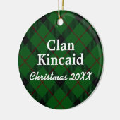 Clan Kincaid Scottish Tartan Keramisch Ornament (Links)