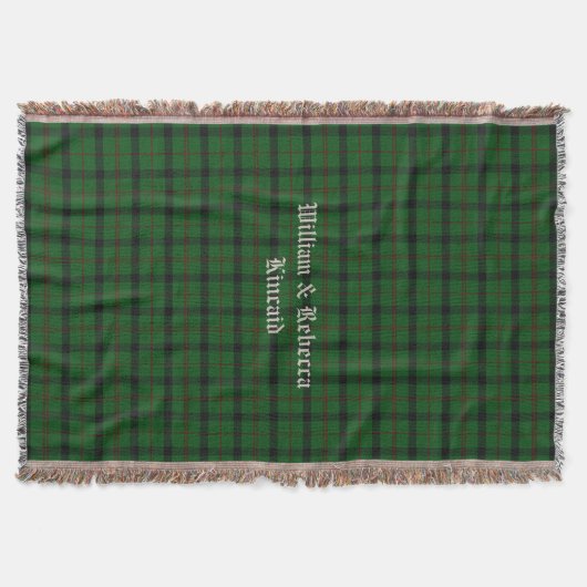 Clan Kincaid Tartan Pset Custom Throw Blanket Deken (Voorkant)