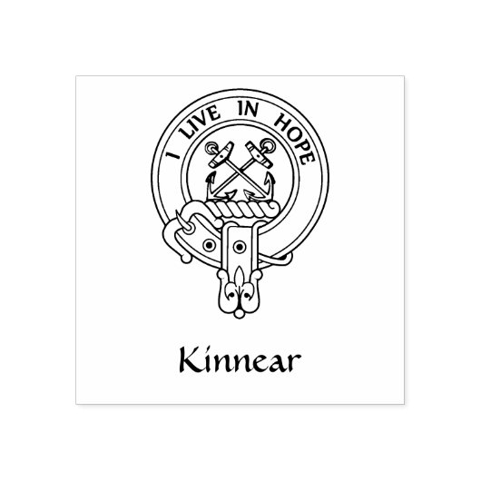 Clan Kinnear Crest Rubberstempel (Afrduk)