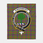 Clan Kinninmont Tartan Pset Fleece Deken (Voorkant)