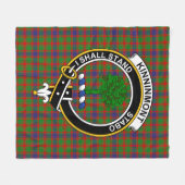 Clan Kinninmont Tartan Pset Fleece Deken (Voorkant (Horizontaal))