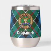 Clan Kirkpatrick Crest over Tartan (Voorkant)