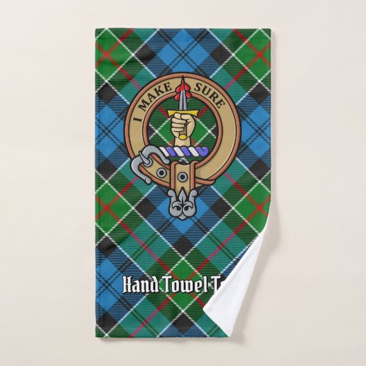 Clan Kirkpatrick Crest over Tartan Bad Handdoek (Handdoek)