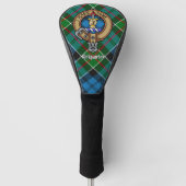 Clan Kirkpatrick Crest over Tartan Golfheadcover (Voorkant)