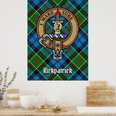 Clan Kirkpatrick Crest over Tartan Poster (Keuken)