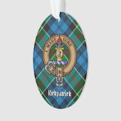 Clan Kirkpatrick Crest sur Tartan (devant)