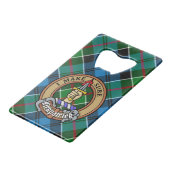 Clan Kirkpatrick Crest sur Tartan (Devant Angle)