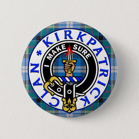 CLAN KIRKPATRICK KNOP RONDE BUTTON 5,7 CM (Voorkant)