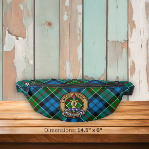 Clan Kirkpatrick-wapen over tartan Heuptasje