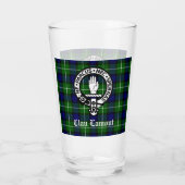 Clan Lamont Crest Badge en Tartan Glas (Achterkant)