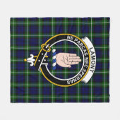 Clan Lamont Modern Tartan Pset Fleece Deken (Voorkant (Horizontaal))