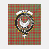 Clan leask Modern Tartan Pset Fleece Deken (Voorkant)