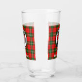 Clan Lennox Crest Badge & Tartan Glas (Rechts)