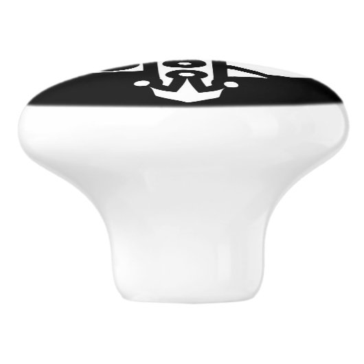 Clan Leslie Crest Badge Drawer Pulls Keramische Knop (Zijkant)