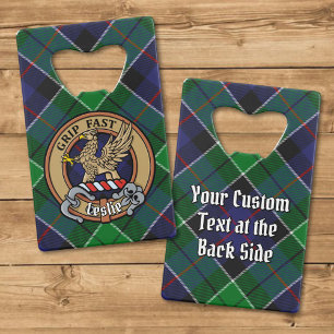 Clan Leslie Crest sur la chasse Tartan
