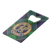 Clan Leslie Crest sur la chasse Tartan (Devant Angle)