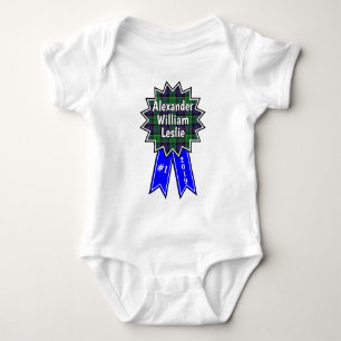 Clan Leslie Hunting Tartan #1 Uitreiking Blauw lin Romper