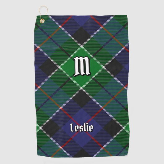 Clan Leslie Hunting Tartan Golfhanddoek (Voorkant)