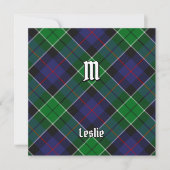 Clan Leslie Hunting Tartan Kaart (Voorkant)