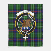 Clan Leslie Hunting Tartan Pset Fleece Deken (Voorkant)
