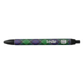 Clan Leslie Hunting Tartan Zwarte Inkt Pen (Voorkant)