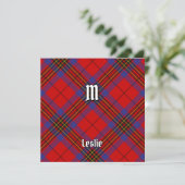 Clan Leslie Red Tartan Kaart (Staand voorkant)