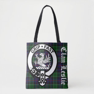 Clan Leslie Tartan & Crest Sac fourre-tout