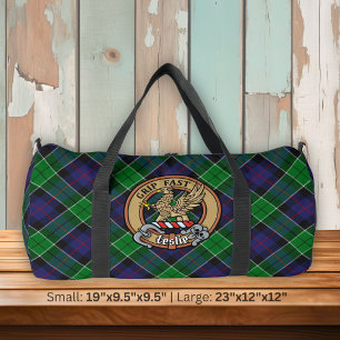 Clan Leslie Wapen over Hunting Tartan Plunjezak