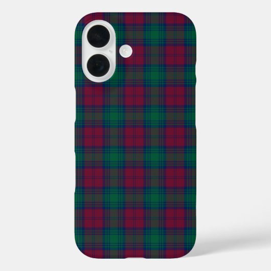 Clan Lindsay Tartan Maroon en Green Pset Case-Mate iPhone Case (Achterkant)