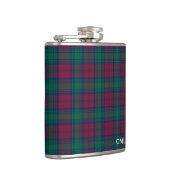 Clan Lindsay Tartan Monogrammed Heupfles (Rechts)