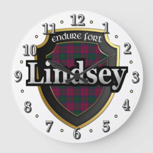 Clan Lindsey Tartan Scottish Dream Clock Grote Klok