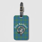 Clan Lockhart Crest Badge & Tartan Bagagelabel (Voorkant (verticaal))