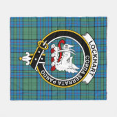 Clan Lockhart Tartan Pset Fleece Deken (Voorkant (Horizontaal))