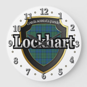 Clan Lockhart Tartan Scottish Dream Clock Grote Klok