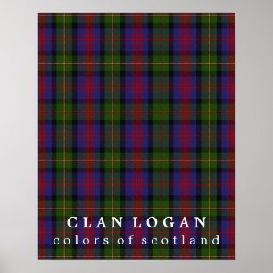 Clan Logan Colors of Scotland Tartan Poster