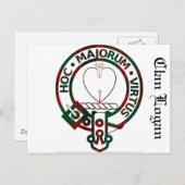 Clan Logan Crest Badge Briefkaart (Voorkant / Achterkant)